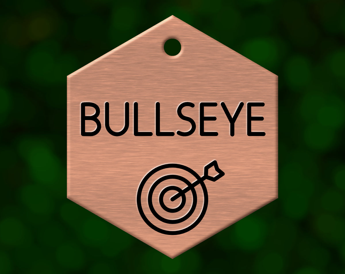 Bullseye Dog Tag (Hexagon)