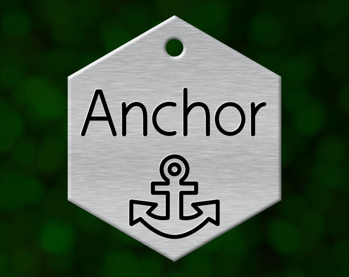 Anchor Dog Tag (Hexagon)