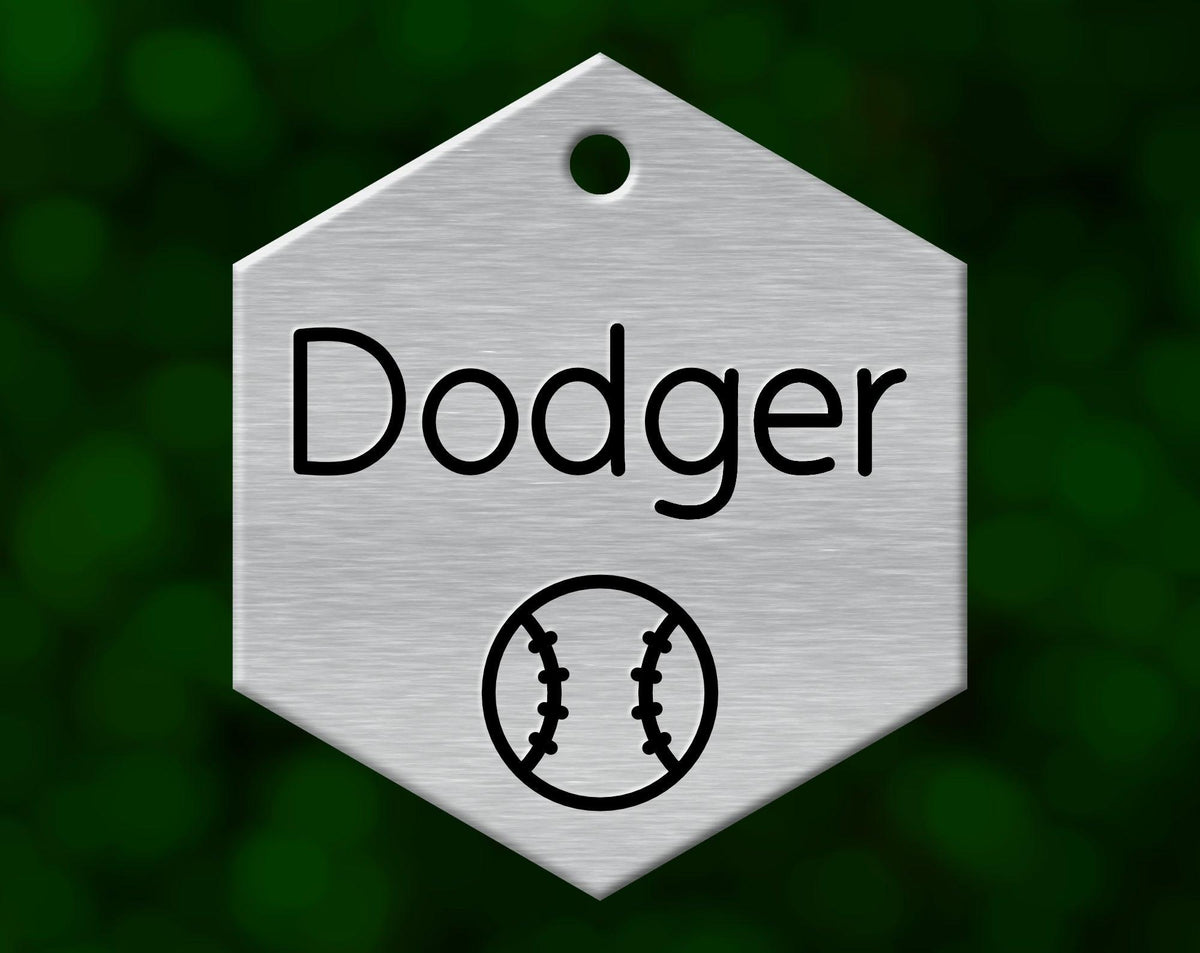 Baseball Dog Tag (Hexagon)