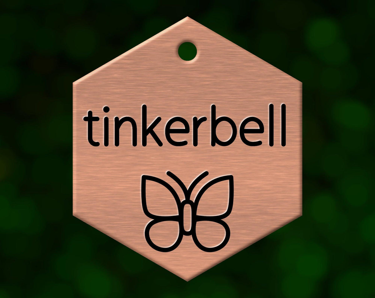 Butterfly Dog Tag (Hexagon)