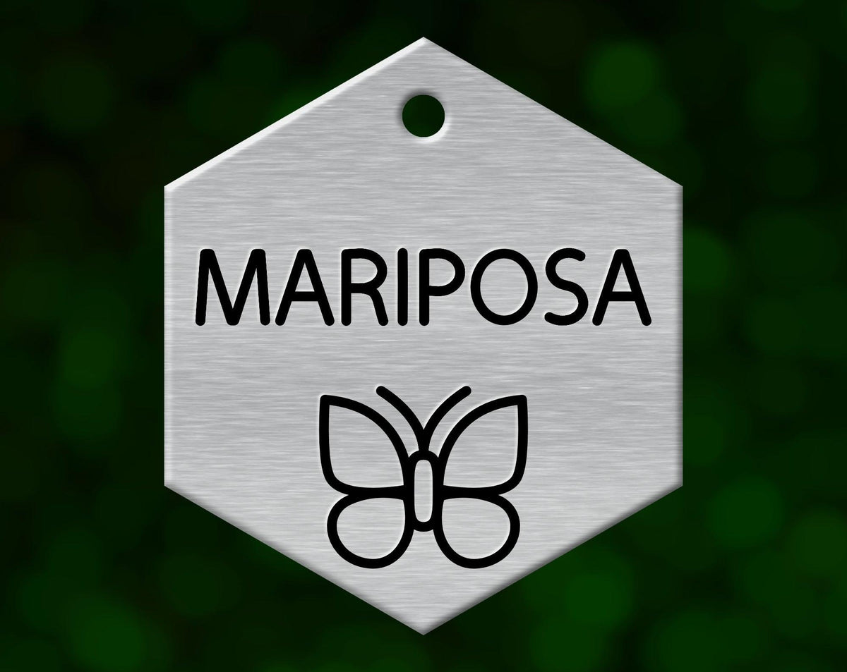 Butterfly Dog Tag (Hexagon)