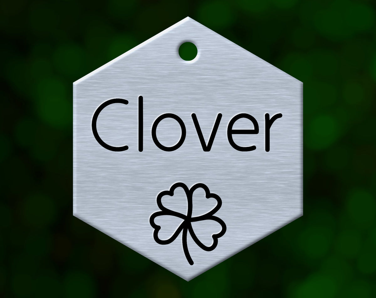 Clover Dog Tag (Hexagon)