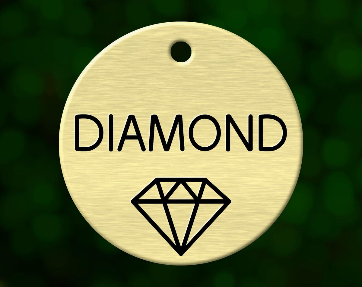 Diamond Dog Tag (Round)