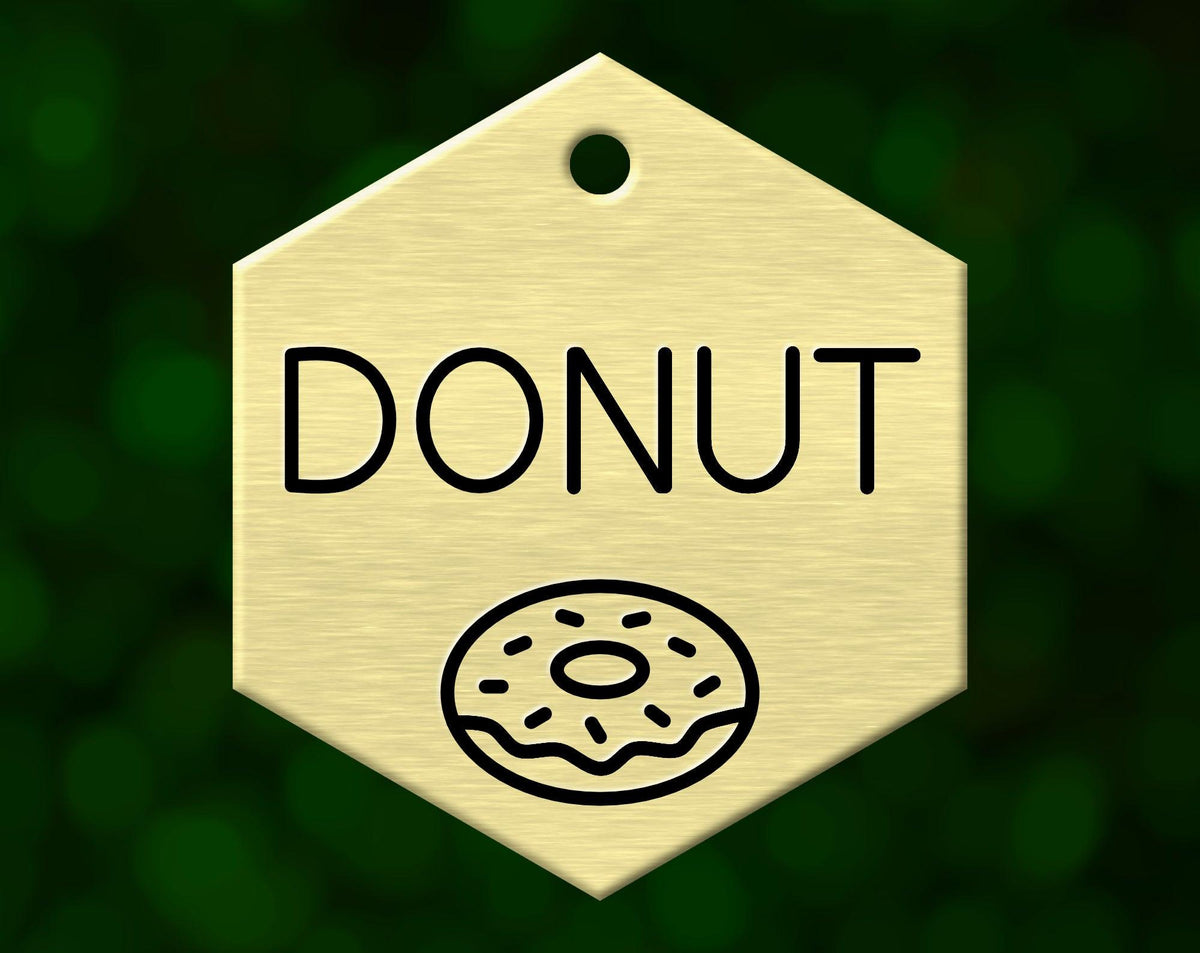 Donut Dog Tag (Hexagon)