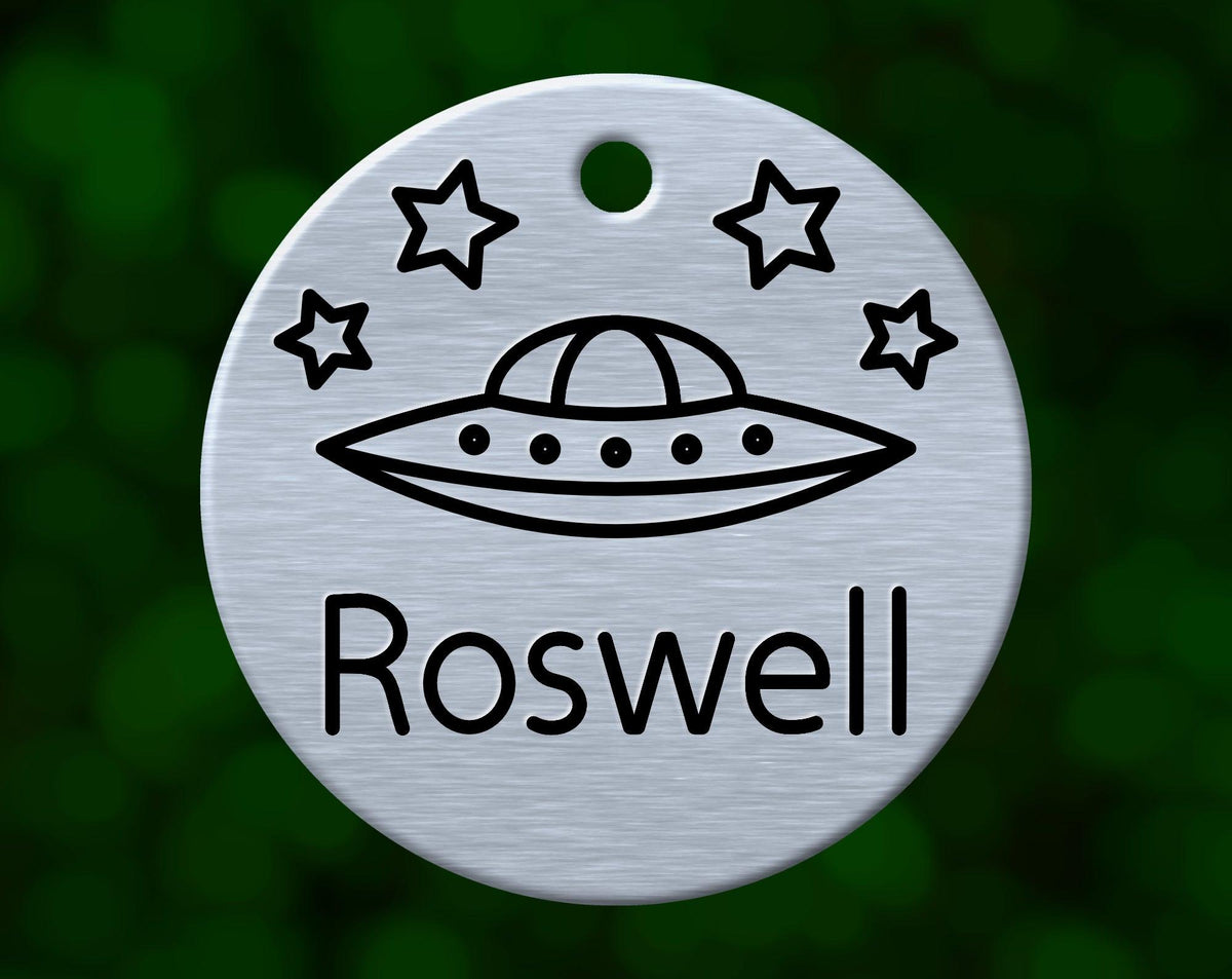 Flying Saucer Dog Tag (Round)