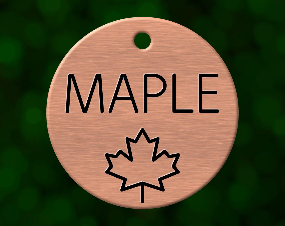 Maple Leaf Dog Tag (Round)