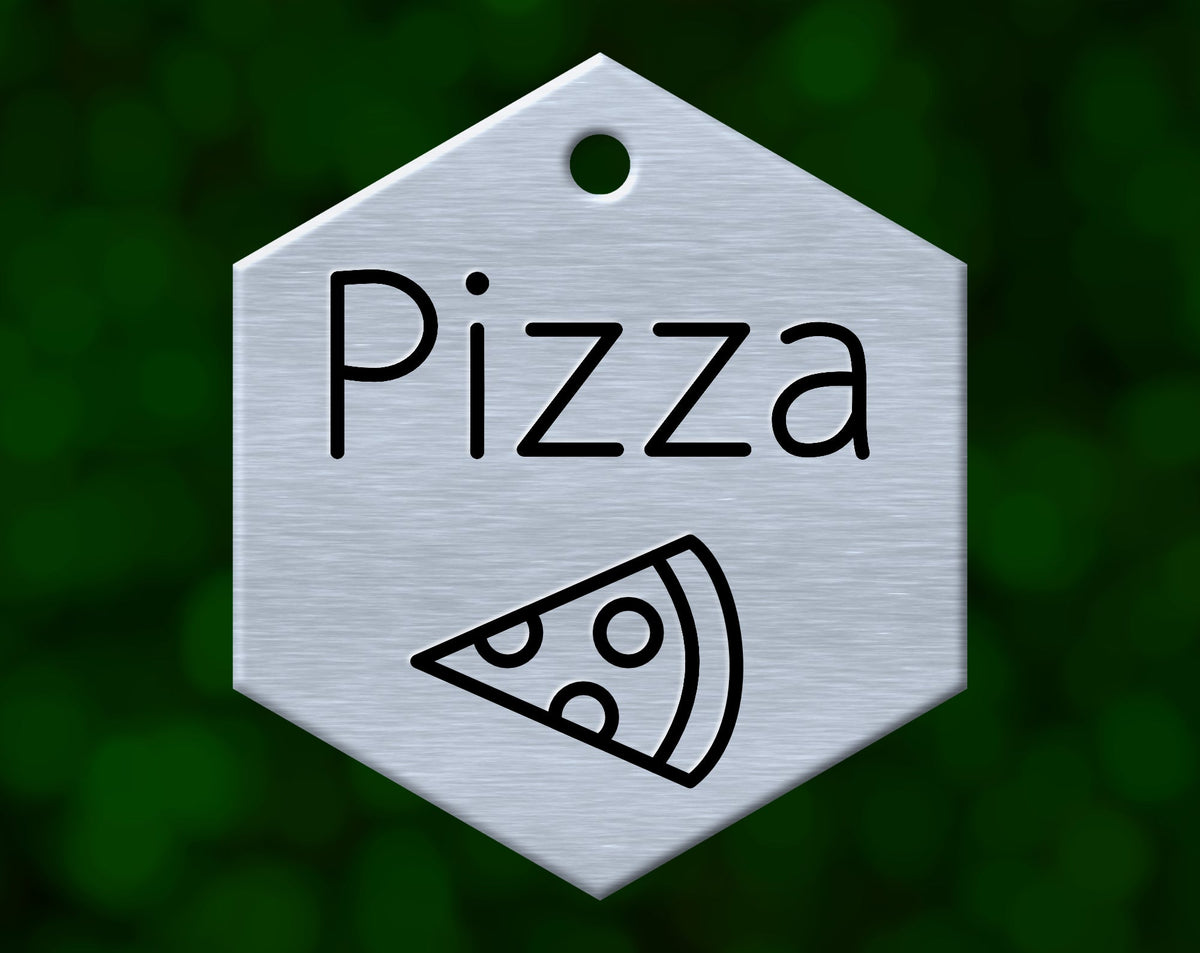 Pizza Dog Tag (Hexagon)