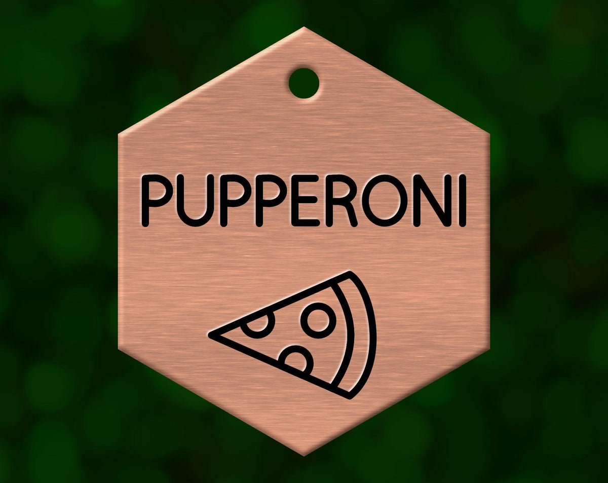 Pizza Dog Tag (Hexagon)