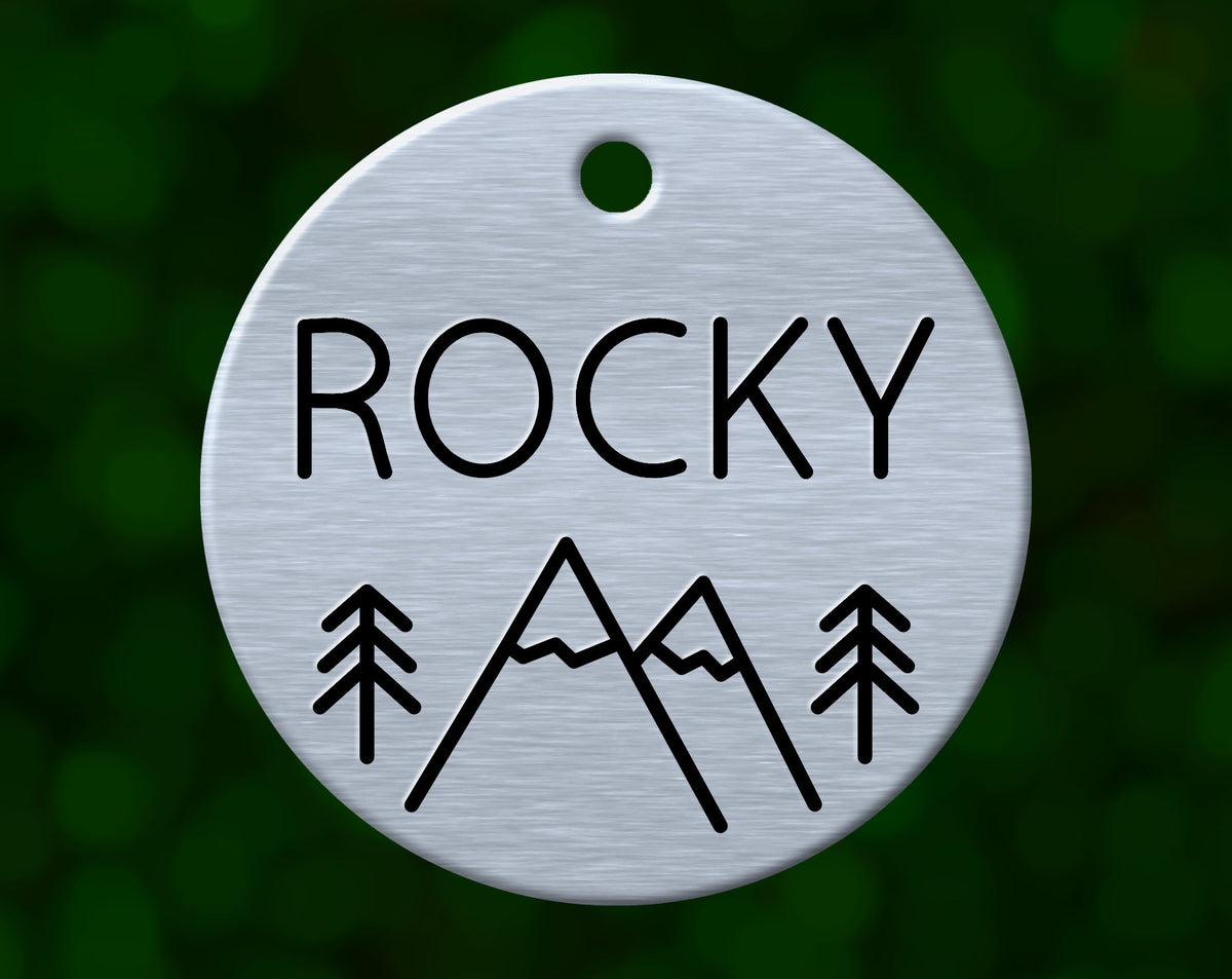 Rocky Mountain Dog Tag (Round)