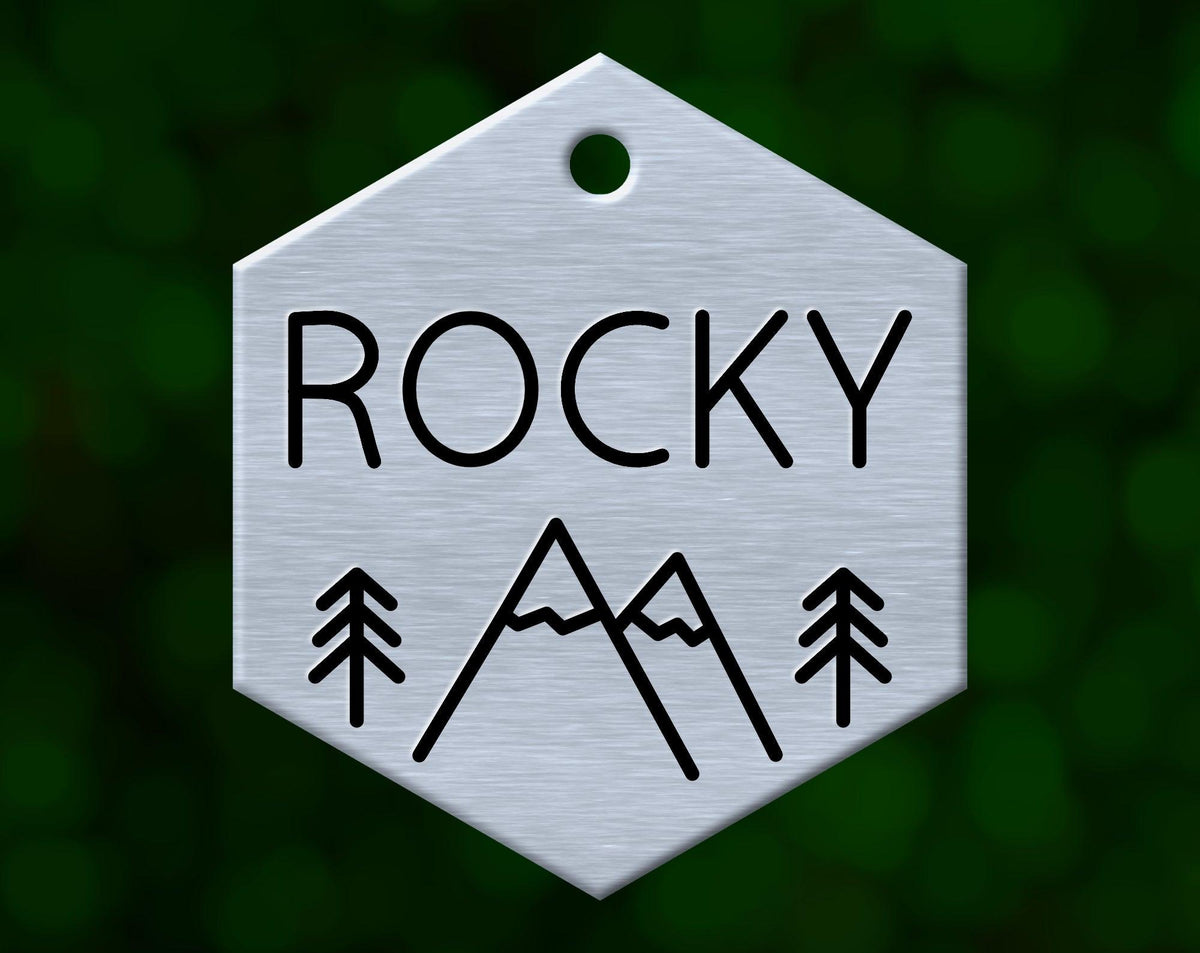 Rocky Mountain Dog Tag (Hexagon)