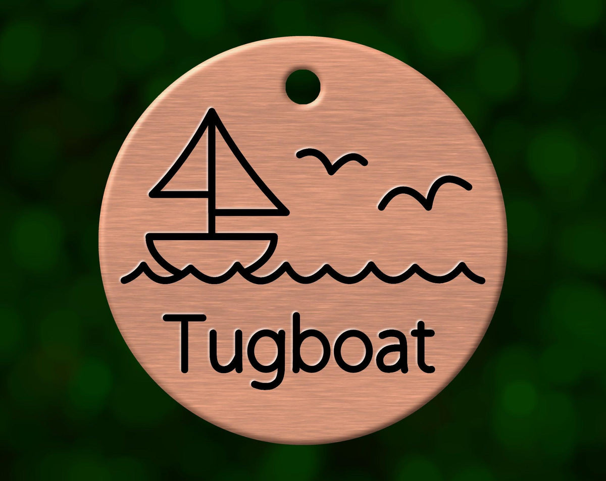 Sailboat Dog Tag (Round)