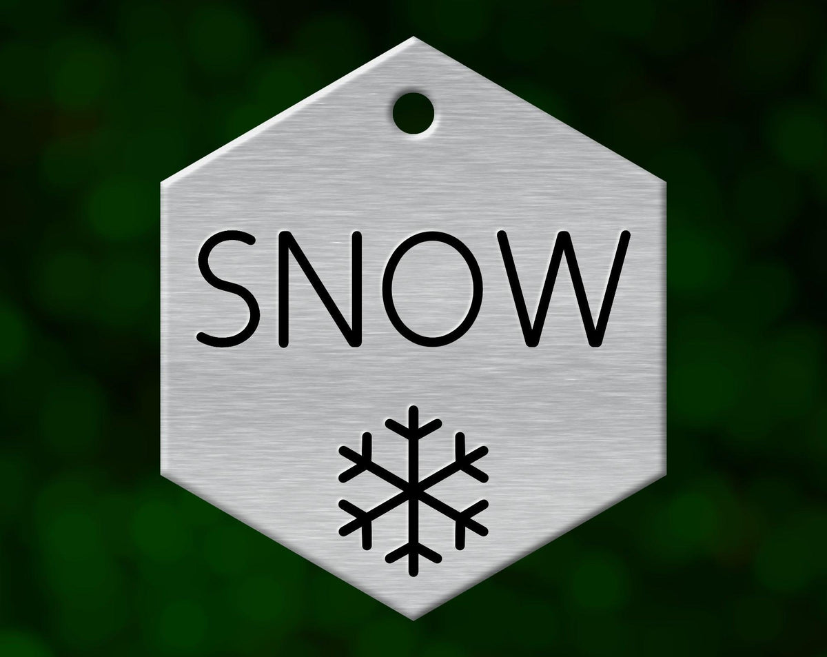Snowflake Dog Tag (Hexagon)